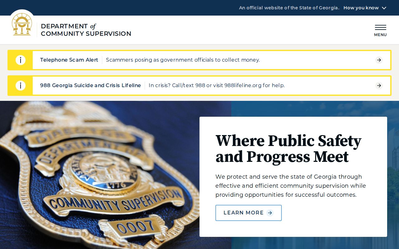 Georgia Department of Community Supervision official site