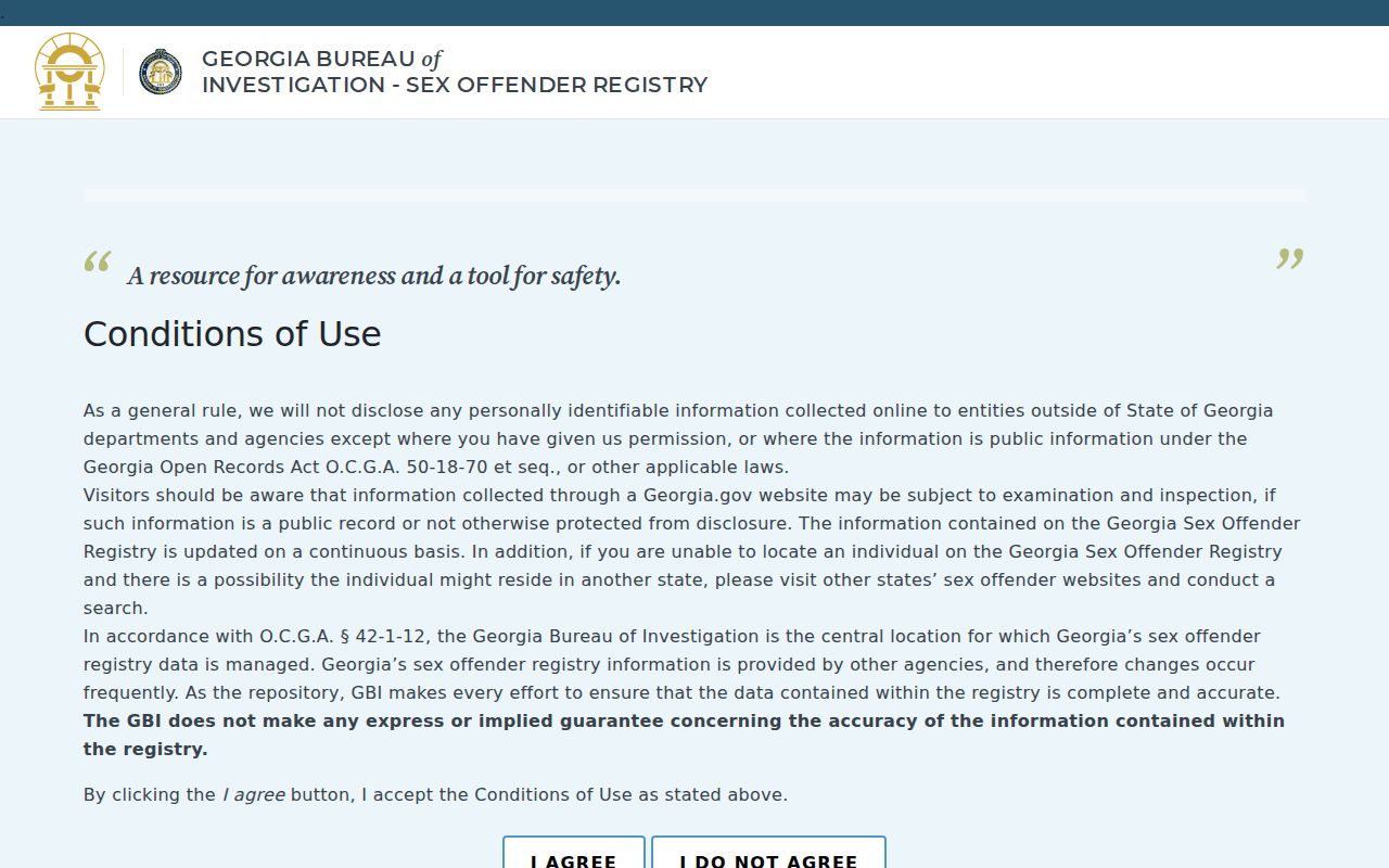 National supplement to a Baker County sex offender registry search