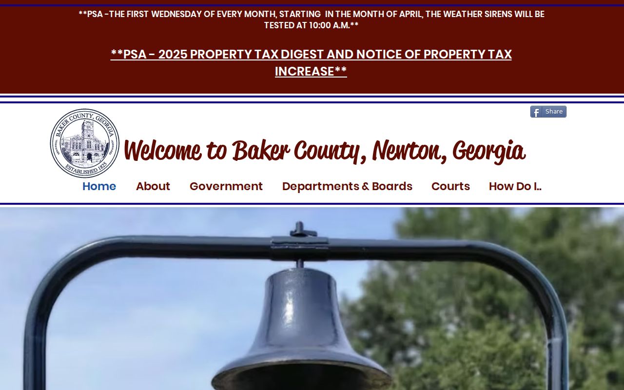 Official Baker County Georgia government website